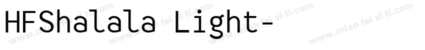 HFShalala Light字体转换